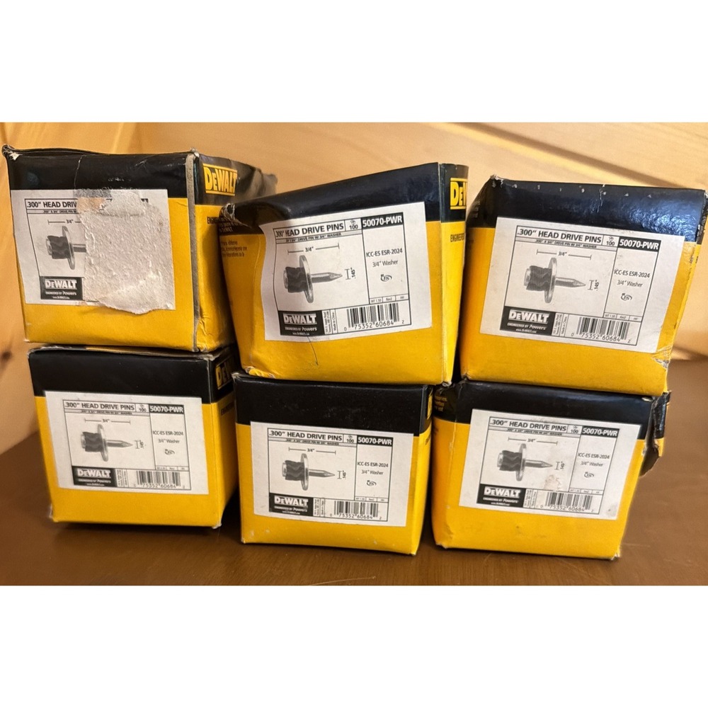 Dewalt Qty = 100: Powers 50070 Drive Pin 3/4" Length, 0.300" Head (6 boxes)